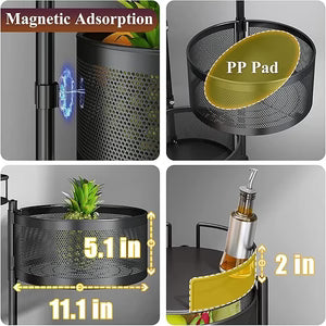 Rotating 360° Kitchen Basket Organizer for Fruits & Vegetables
