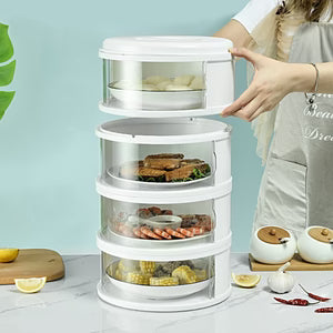Stackable Insulated Food Storage Organizer – 4-Tier Rack for Ramadan